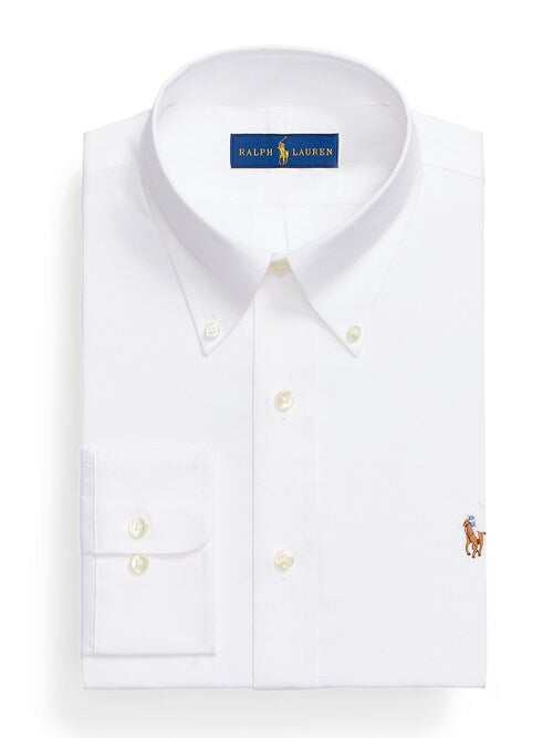 Ralph Lauren White Custom Fit Oxford Shirt