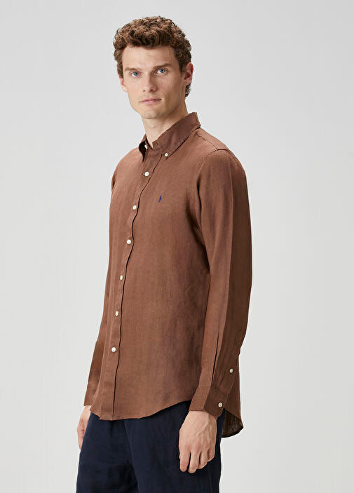 Ralph Lauren Brown Linen Shirt