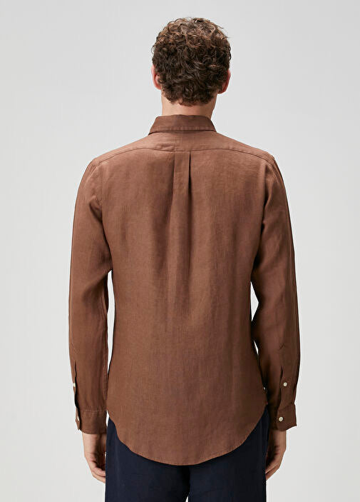 Ralph Lauren Brown Linen Shirt