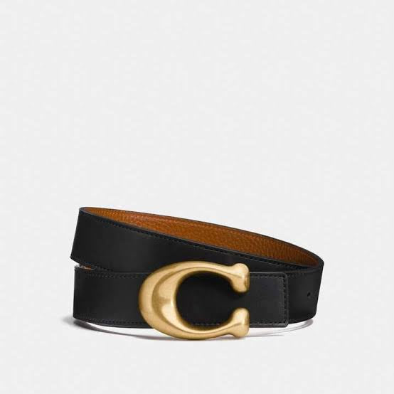 COACH SIGNATURE LEATHER BELT UA(UNDER AUTHENTIC)
