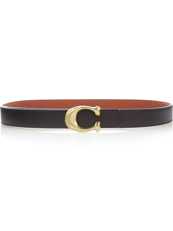 COACH SIGNATURE LEATHER BELT UA(UNDER AUTHENTIC)
