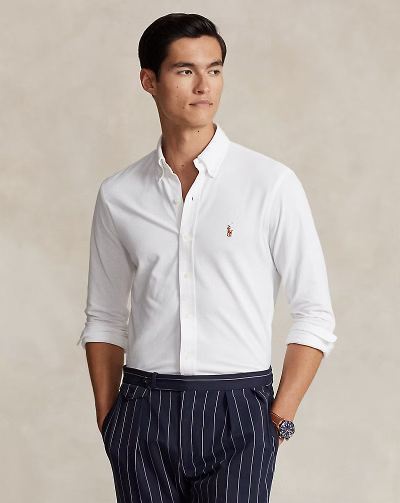 Ralph Lauren White Custom Fit Oxford Shirt