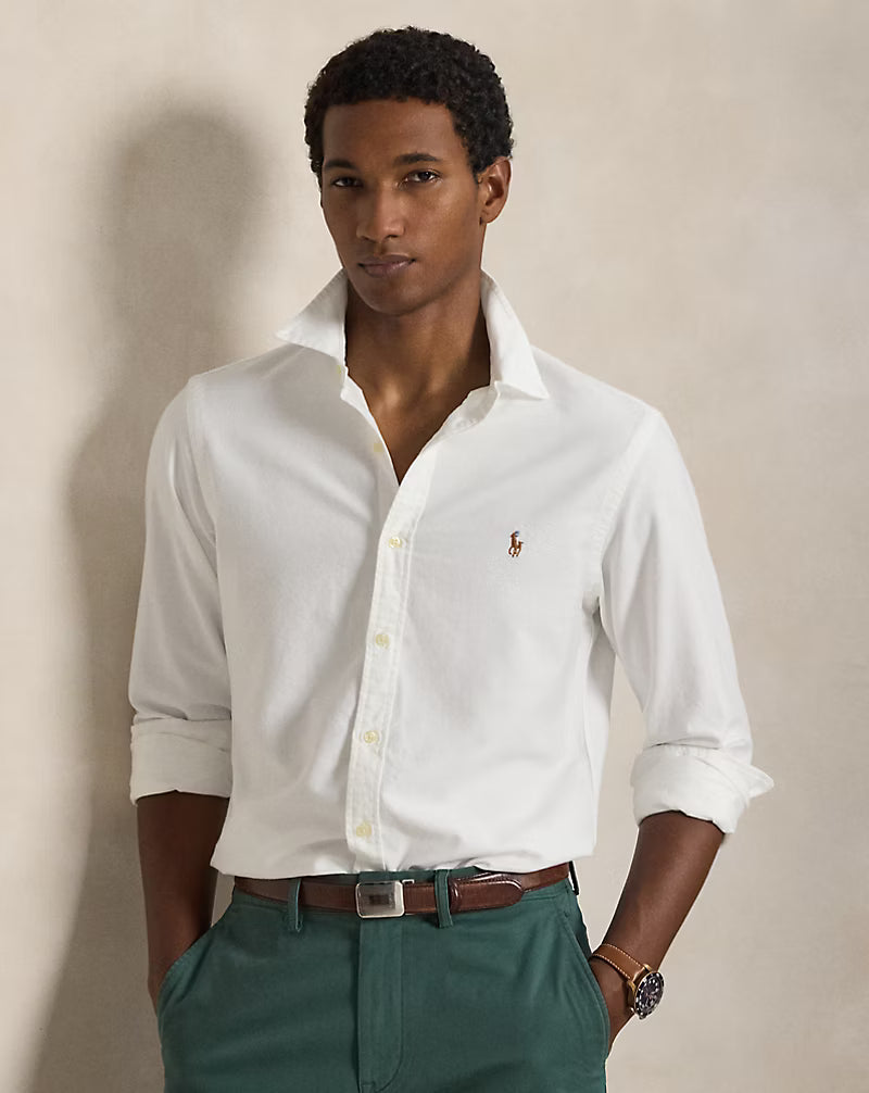 Ralph Lauren White Custom Fit Oxford Shirt